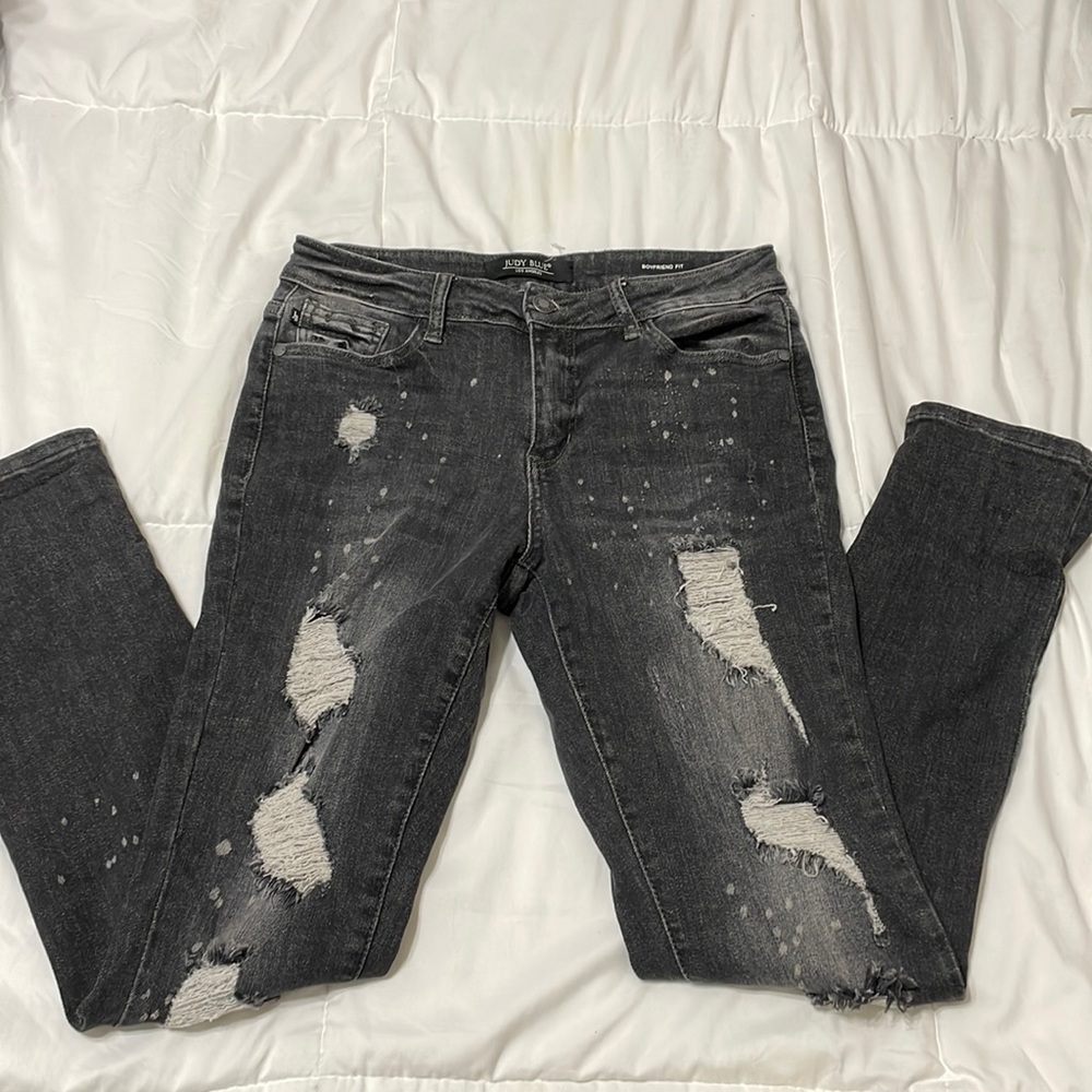 Judy Blue boyfriend fit distressed jeans